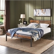 iNSPIRE Q Full Size Low Profile Metal and Engineered Wood Platform Bed in Gray