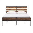 iNSPIRE Q Full Size Low Profile Metal and Engineered Wood Platform Bed in Gray