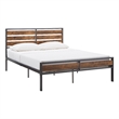 iNSPIRE Q Full Size Low Profile Metal and Engineered Wood Platform Bed in Gray
