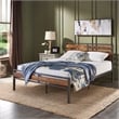 iNSPIRE Q Queen Size Low Profile Metal and Engineered Wood Platform Bed in Brown