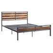 iNSPIRE Q Queen Size Low Profile Metal and Engineered Wood Platform Bed in Brown
