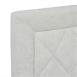 iNSPIRE Q Queen Size Metal Wood and Velvet Fabric Platform Bed in Cream White