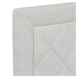 iNSPIRE Q King Size Metal Wood and Velvet Fabric Platform Bed in Cream White
