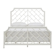 iNSPIRE Q Farmhouse Metal Geometric Mosaic Queen Bed in White