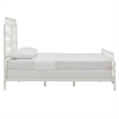 iNSPIRE Q Farmhouse Metal Geometric Mosaic Queen Bed in White