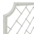 iNSPIRE Q Farmhouse Metal Geometric Mosaic Queen Bed in White
