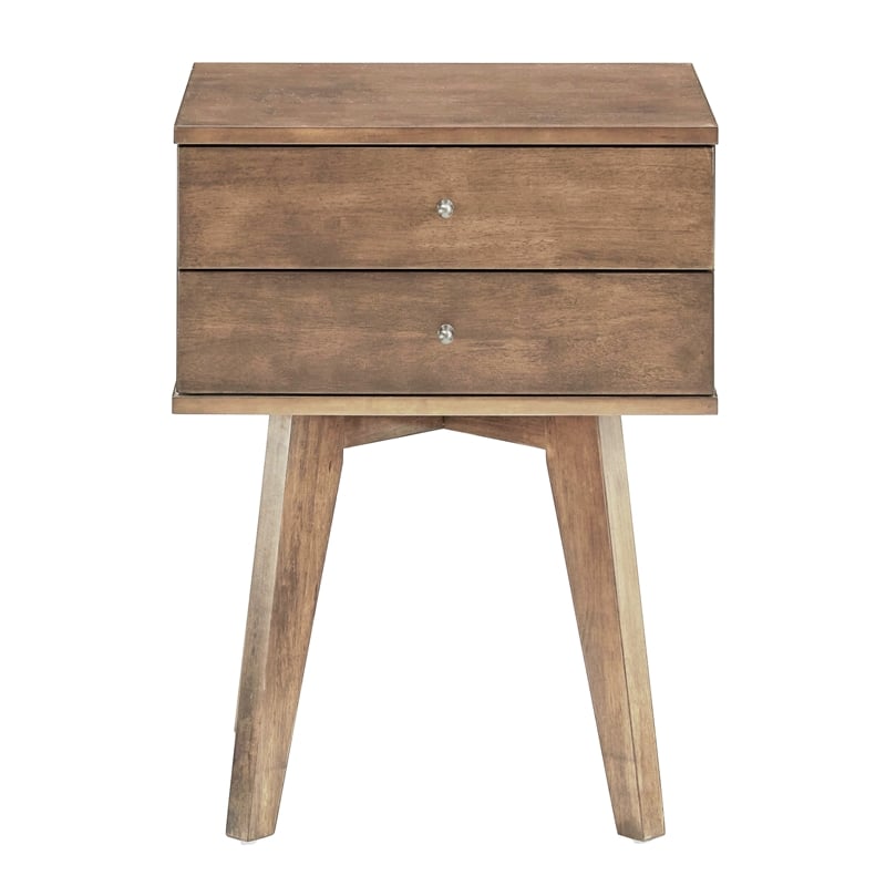 iNSPIRE Q 2-Drawer Engineered Wood Nightstand in Light Charcoal Gray