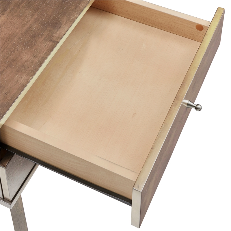 iNSPIRE Q 2-Drawer Engineered Wood Nightstand in Light Charcoal Gray