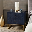 iNSPIRE Q Arched Diamond Metal and Engineered Wood End Table in Blue
