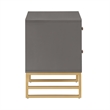 iNSPIRE Q Arched Diamond Metal and Engineered Wood End Table in Gray