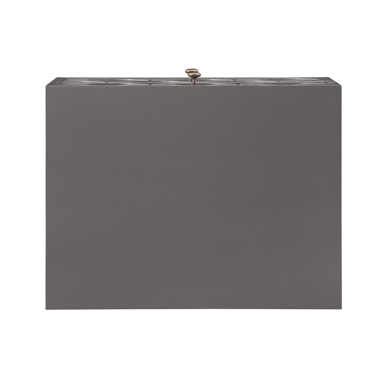 iNSPIRE Q Arched Diamond Metal and Engineered Wood End Table in Gray