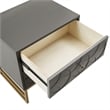 iNSPIRE Q Arched Diamond Metal and Engineered Wood End Table in Gray
