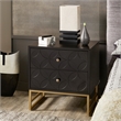 iNSPIRE Q Arched Diamond Metal and Engineered Wood End Table in Black