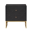 iNSPIRE Q Arched Diamond Metal and Engineered Wood End Table in Black