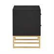 iNSPIRE Q Arched Diamond Metal and Engineered Wood End Table in Black