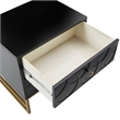 iNSPIRE Q Arched Diamond Metal and Engineered Wood End Table in Black