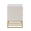 iNSPIRE Q Arched Diamond Metal and Engineered Wood End Table in White