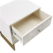 iNSPIRE Q Arched Diamond Metal and Engineered Wood End Table in White