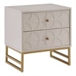 iNSPIRE Q Arched Diamond Metal and Engineered Wood End Table in White