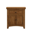 iNSPIRE Q 1-Drawer Wood Cupboard Nightstand with Charging Station in Oak