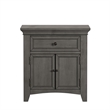 iNSPIRE Q 1-Drawer Wood Cupboard Nightstand with Charging Station in Gray