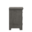 iNSPIRE Q 1-Drawer Wood Cupboard Nightstand with Charging Station in Gray