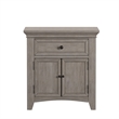 iNSPIRE Q 1-Drawer Wood Cupboard Nightstand with Charging Station in White