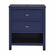 iNSPIRE Q 2-Drawer Solid Wood and Engineered Wood Nightstand in Twilight Blue