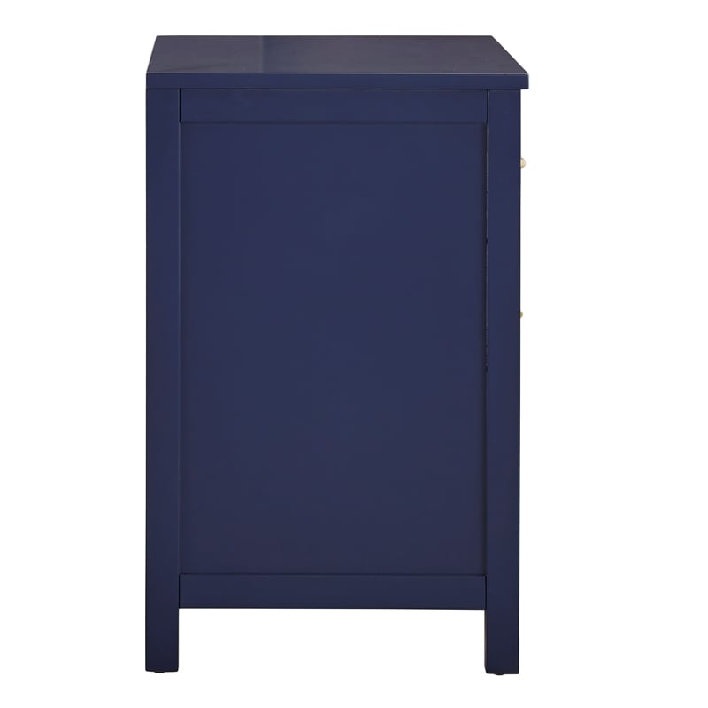 iNSPIRE Q 2-Drawer Solid Wood and Engineered Wood Nightstand in Twilight Blue