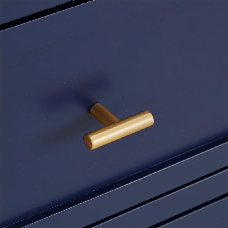 iNSPIRE Q 2-Drawer Solid Wood and Engineered Wood Nightstand in Twilight Blue