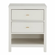 iNSPIRE Q 2-Drawer Solid Wood and Engineered Wood Nightstand in White