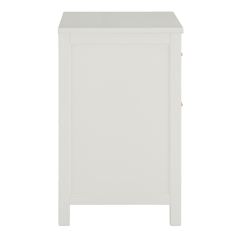 iNSPIRE Q 2-Drawer Solid Wood and Engineered Wood Nightstand in White