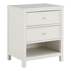 iNSPIRE Q 2-Drawer Solid Wood and Engineered Wood Nightstand in White