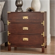 iNSPIRE Q 3-Drawer Solid Wood and Engineered Wood Accent Nightstand in Brown