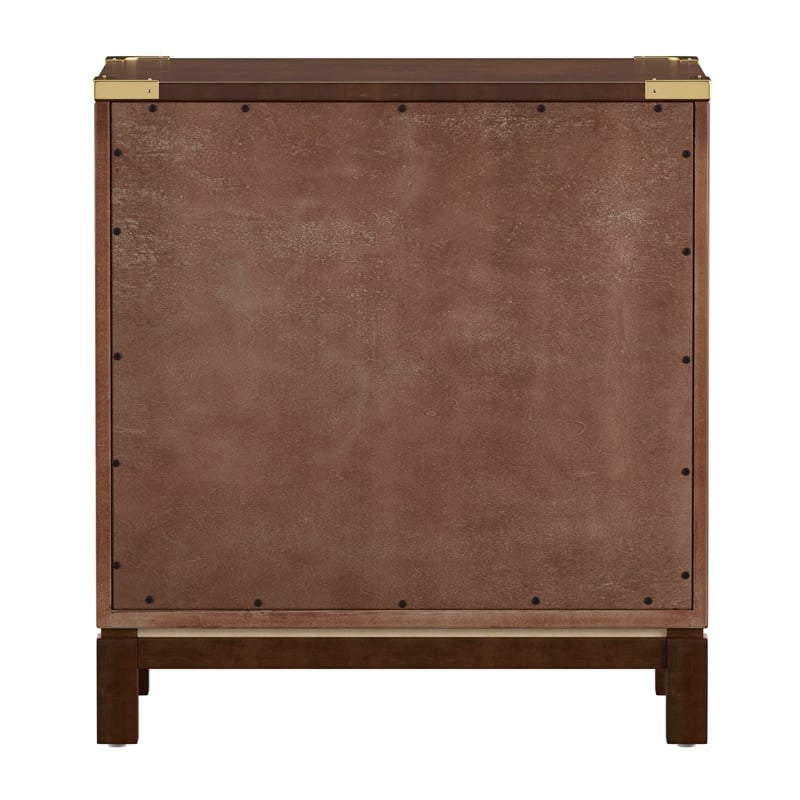 iNSPIRE Q 3-Drawer Solid Wood and Engineered Wood Accent Nightstand in Brown