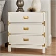 iNSPIRE Q 3-Drawer Solid Wood and Engineered Wood Accent Nightstand in White