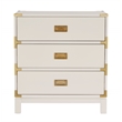 iNSPIRE Q 3-Drawer Solid Wood and Engineered Wood Accent Nightstand in White