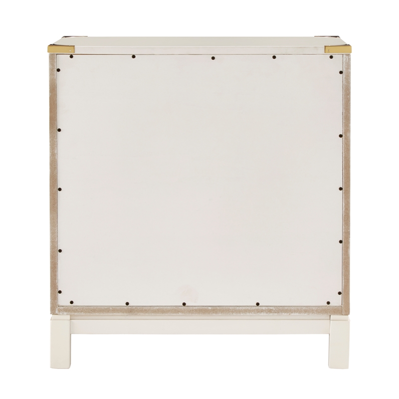 iNSPIRE Q 3-Drawer Solid Wood and Engineered Wood Accent Nightstand in White