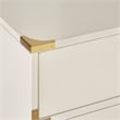 iNSPIRE Q 3-Drawer Solid Wood and Engineered Wood Accent Nightstand in White