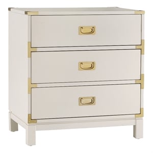 iNSPIRE Q 3-Drawer Solid Wood and Engineered Wood Accent Nightstand in White