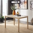 iNSPIRE Q Faux Marble Top and Metal Base Dining Table in White/Gold Finish