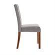 iNSPIRE Q Cherry Finish Wood Linen Dining Chairs (Set of 2) in Gray