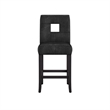 iNSPIRE Q Keyhole Back PU Wood Counter Height Stools (Set of 2) in Dark Brown