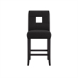 iNSPIRE Q Keyhole Back Linen Wood Counter Height Stools (Set of 2) in Dark Gray