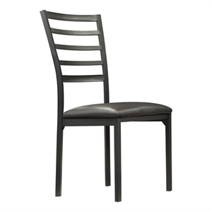 iNSPIRE Q Black Metal Black PU Dining Chairs (Set of 4)