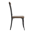 iNSPIRE Q Black Metal X-Cross Back Wood Dining Chairs (Set of 2)