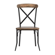 iNSPIRE Q Black Metal X-Cross Back Wood Dining Chairs (Set of 2)