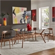 iNSPIRE Q Dark Walnut Finish Wood Tapered Dining Chairs (Set of 2) in Black