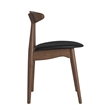 iNSPIRE Q Dark Walnut Finish Wood Tapered Dining Chairs (Set of 2) in Black