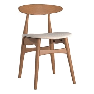 iNSPIRE Q Natural Finish Wood Tapered Dining Chairs (Set of 2) in Beige